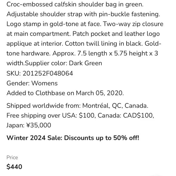 A.P.C. Black Croc-Embossed Crossbody Bag - Picture 2 of 14